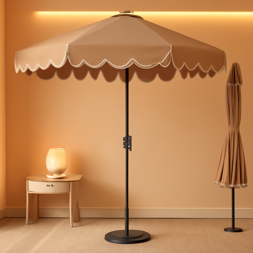 Coffee Ten Foot Tilt Heavy Duty Residential Umbrella-0