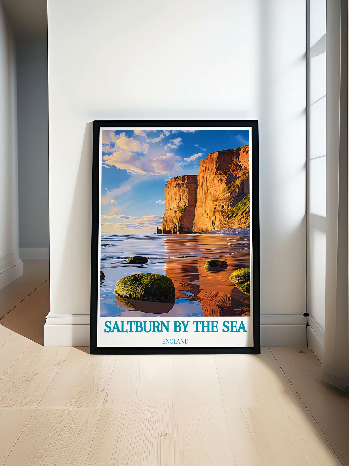 Saltburn by the Sea Print - Huntcliff Travel Poster - Saltburn by the Sea Art - Huntcliff Travel Print - Saltburn by the Sea Wall Art - England Artwork-0