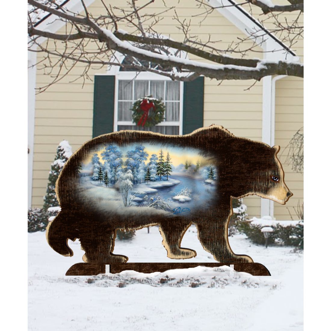 Black Bear Wildlife Outdoor Decor by G. DeBrekht - Wildlife Holiday Decor - 8198215F-0