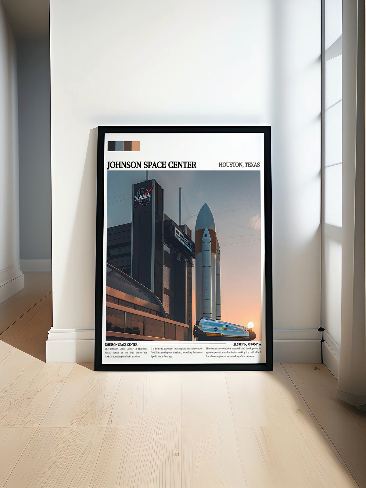 Johnson Space Center  Artwork - Houston  Framed Prints - Texas  Home DÃ©cor-0