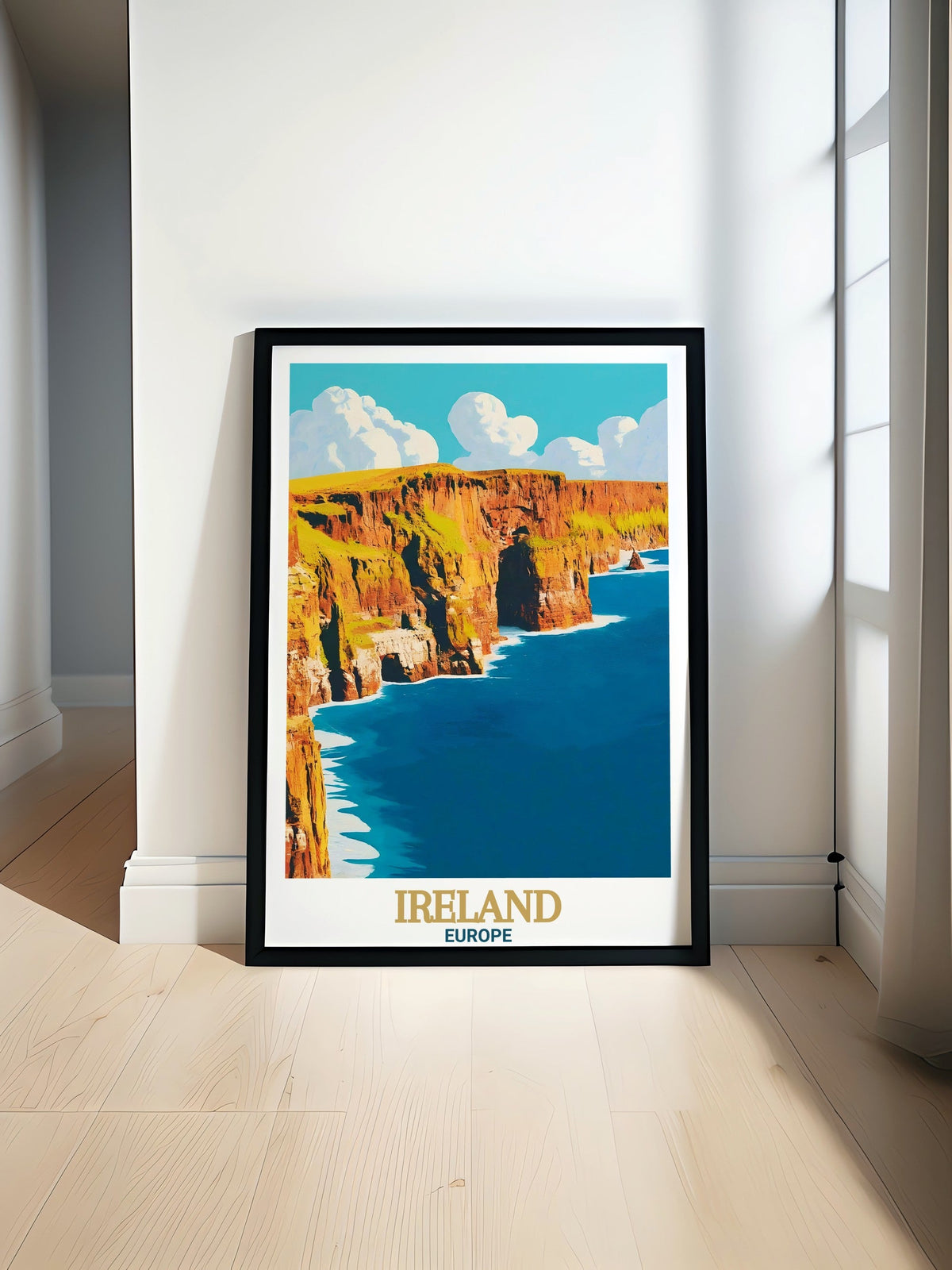 Ireland Art Print - Cliffs of Moher Travel Print - Dublin Canvas Art - Dublin Travel Poster-0