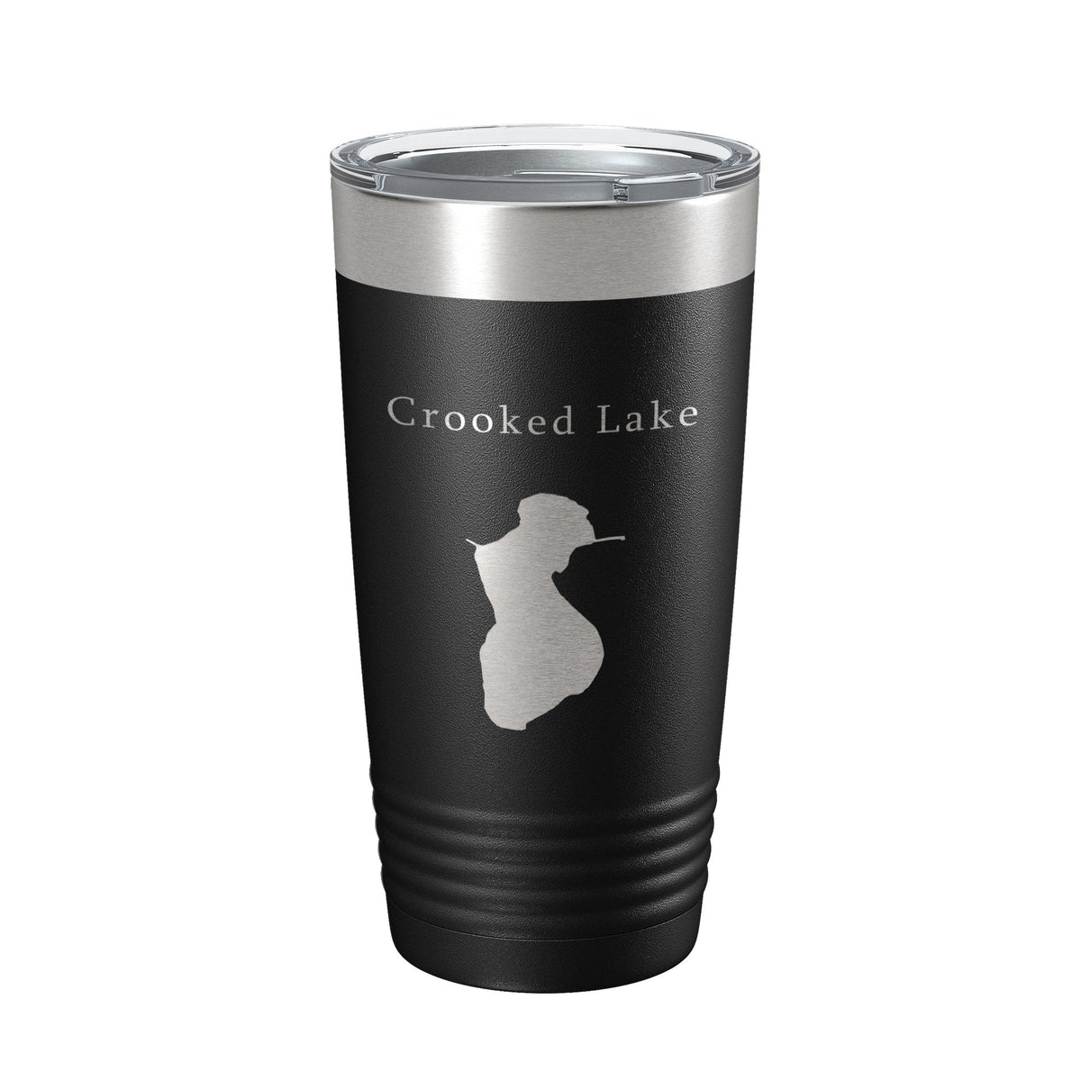 Crooked Lake Map Tumbler Travel Mug Insulated Laser Engraved Coffee Cup Illinois 20 oz-5