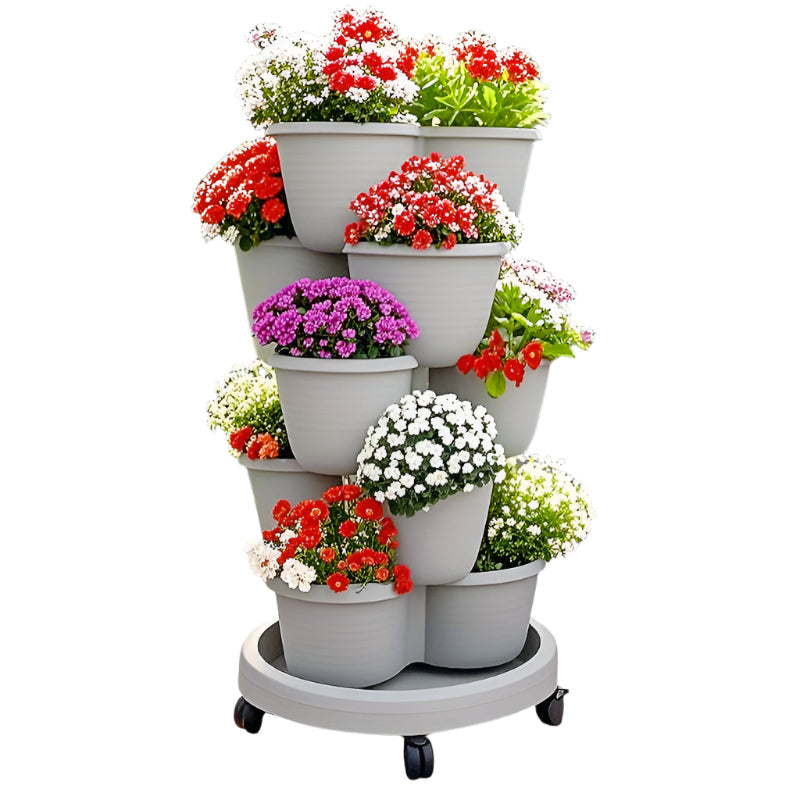 Stackable Self-Watering Plastic Planters (6 pcs) — 10812208415059