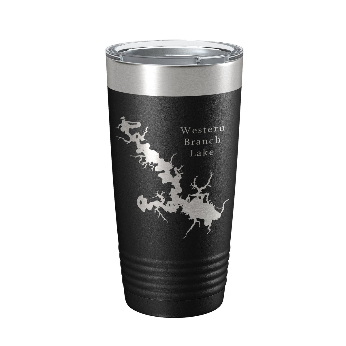 Western Branch Lake Reservoir Map Tumbler Travel Mug Insulated Laser Engraved Coffee Cup Suffolk Virginia 20 oz-5