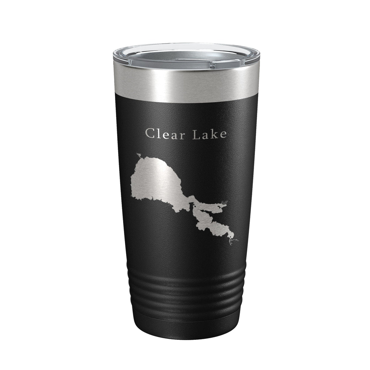 Clear Lake Map Tumbler Travel Mug Insulated Laser Engraved Coffee Cup California 20 oz-5