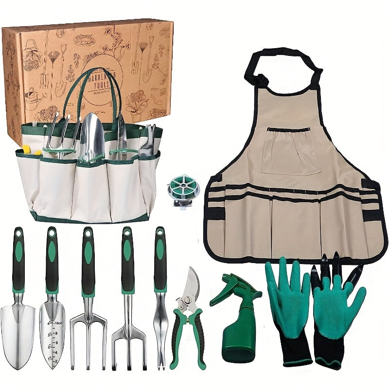 Garden Tools with Apron and Gloves Set (11pcs)-0