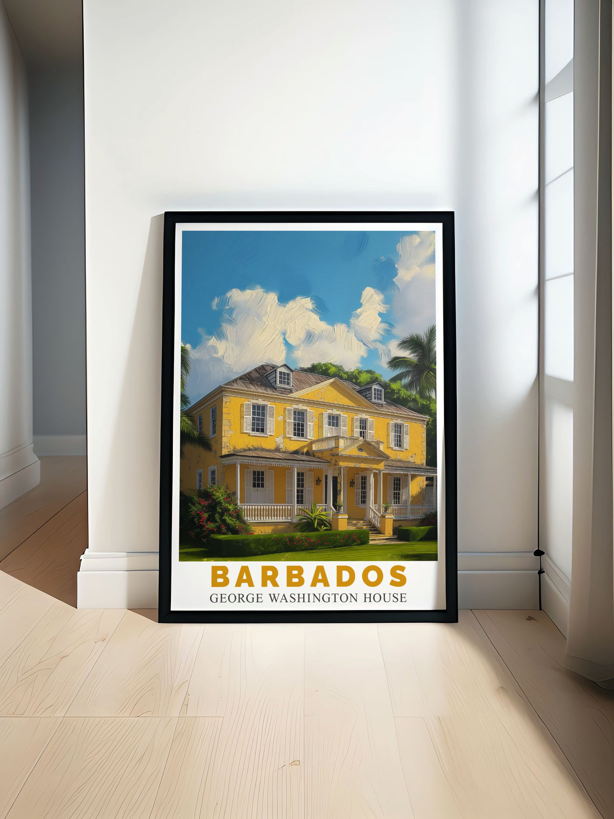 Barbados Canvas Art - George Washington House Barbados Art - Historic Carribean Poster-0
