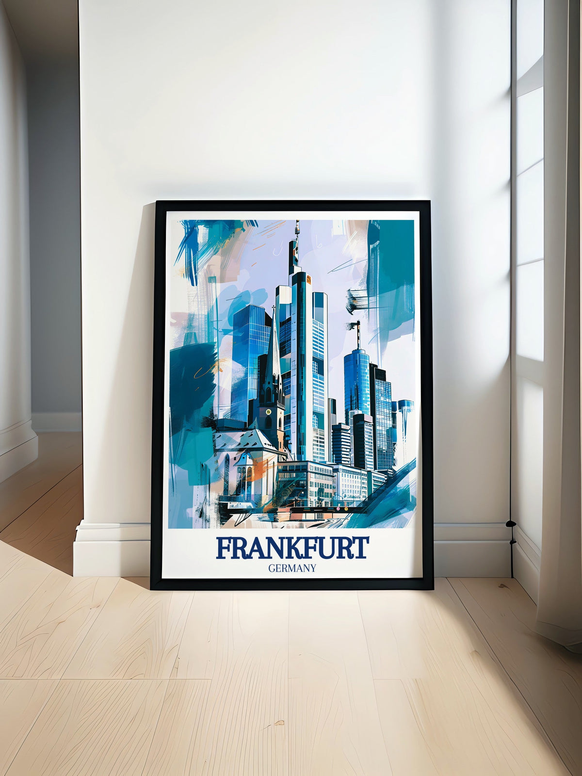 Frankfurt Poster Print - Commerzbank Travel Print - Frankfurt am Main Canvas Art - Frankfurt am Main Travel Poster-0