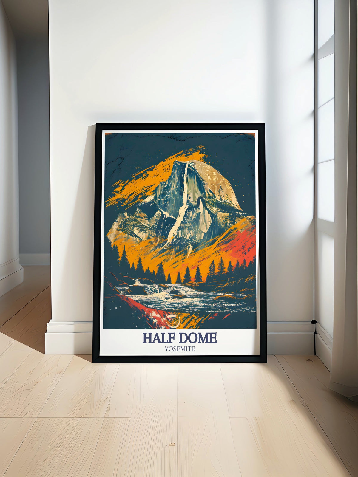 Half Dome Poster Print - Yosemite Falls Travel Print - Yosemite National Park Canvas Art - Yosemite Travel Poster-0