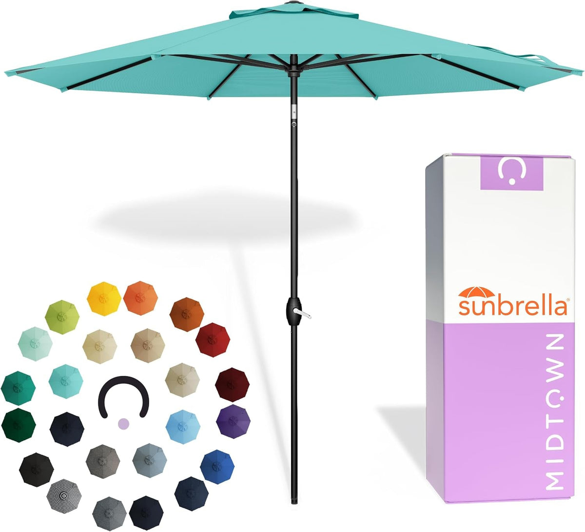 10 Foot Sunbrella Adjustable Commercial Patio Umbrella-0