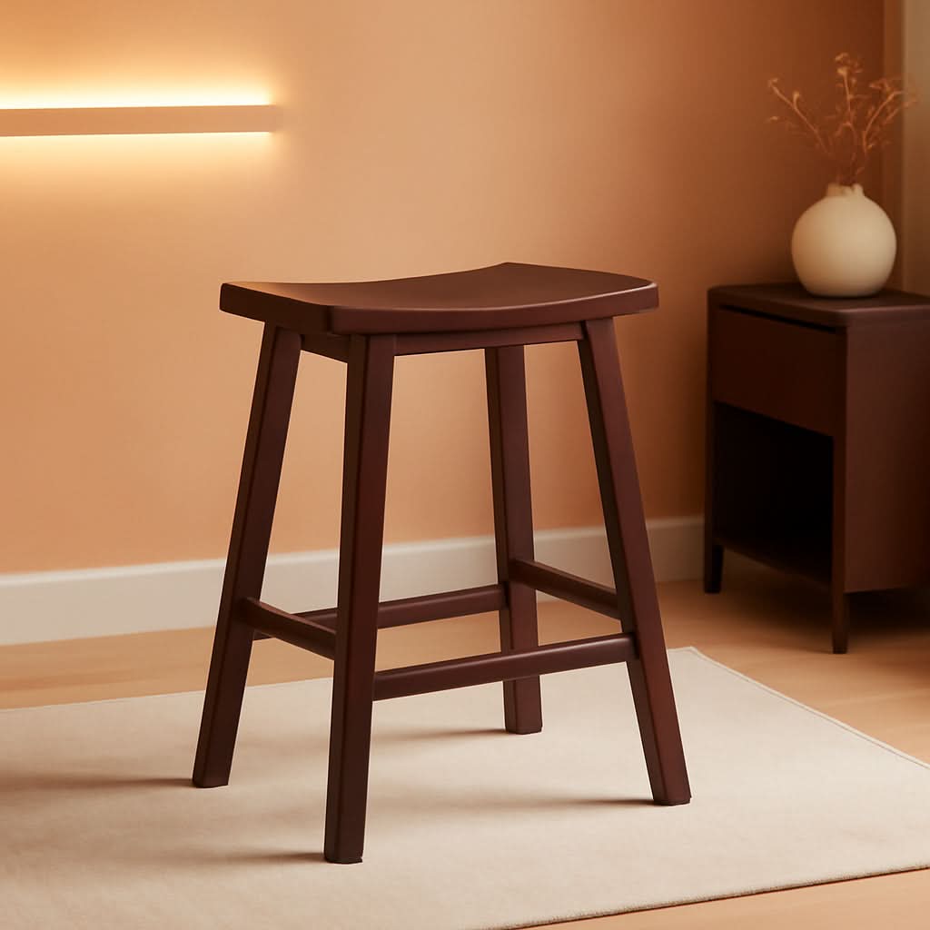 Satori 24 Inch Walnut Counter Stool For Modern Kitchen Bar-0