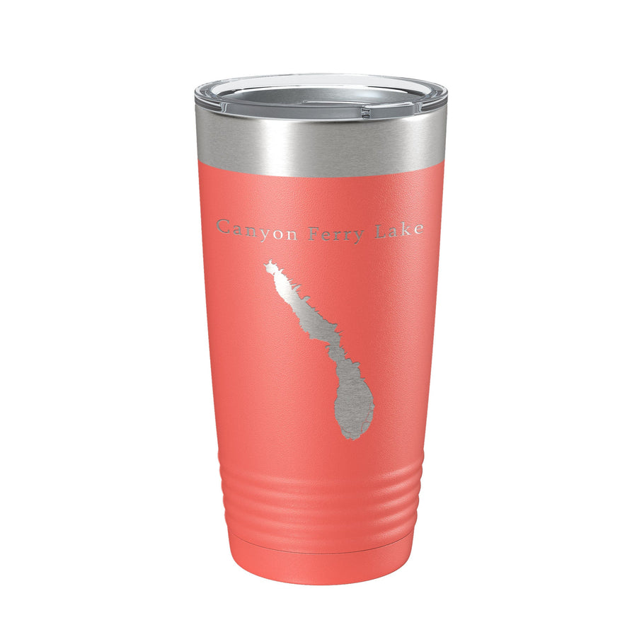 Canyon Ferry Lake Map Tumbler Travel Mug Insulated Laser Engraved Coffee Cup Montana 20 oz