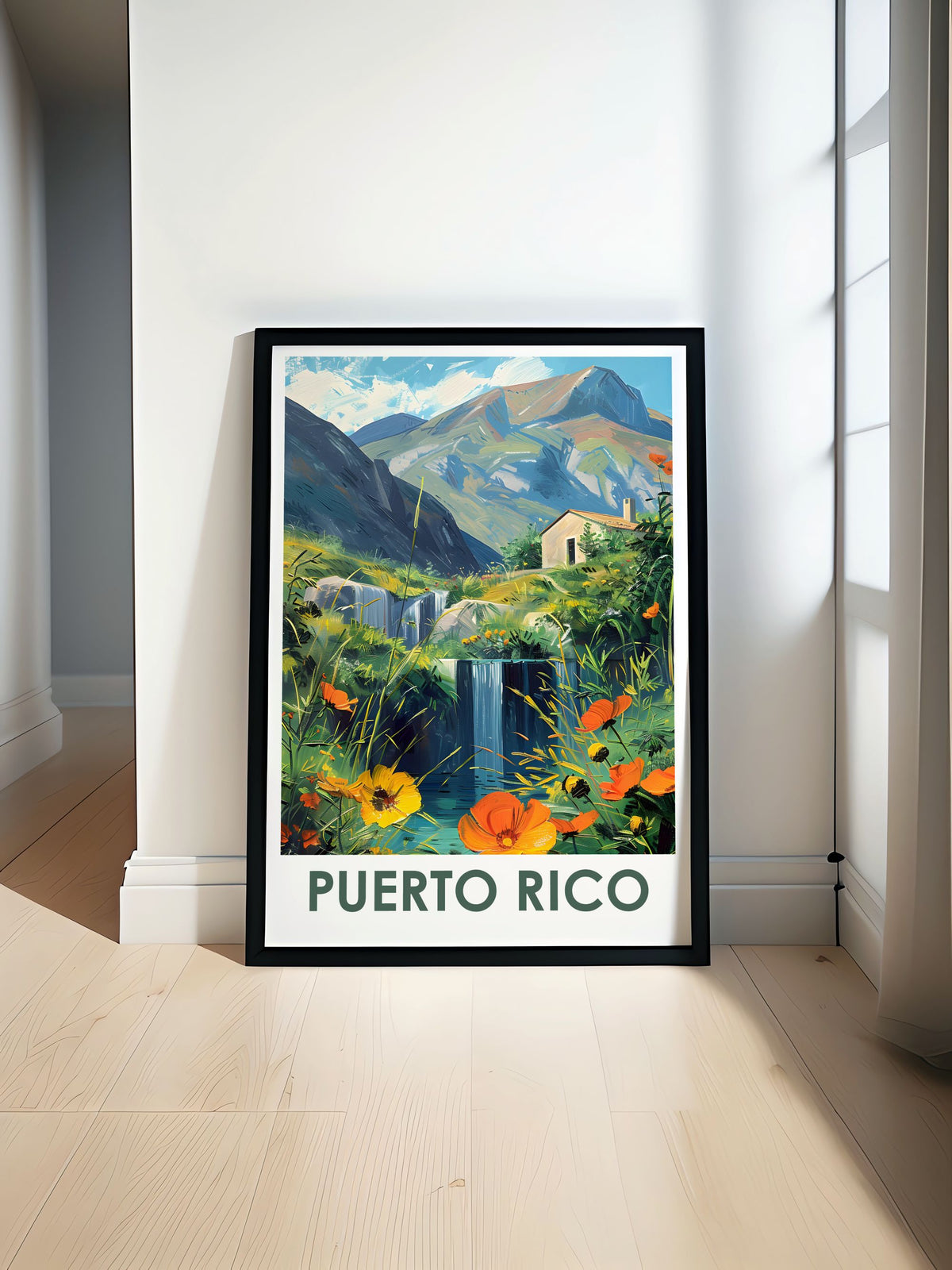 Puerto Rico Fine Line Art El Yunque National Forest Stunning Home Decor Puerto Rico Elegant Travel Posters-0