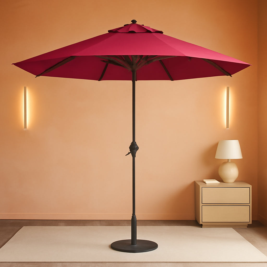 Sunbrella Fabric 9Ft Aluminum Patio Umbrella Crank-0