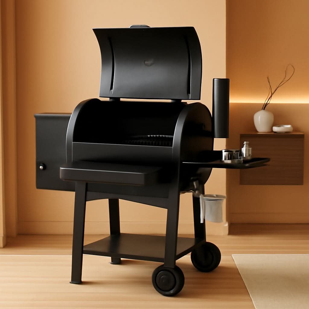 Portable Wood Pellet Grill With Cart 580 Sq In Cook Area-0