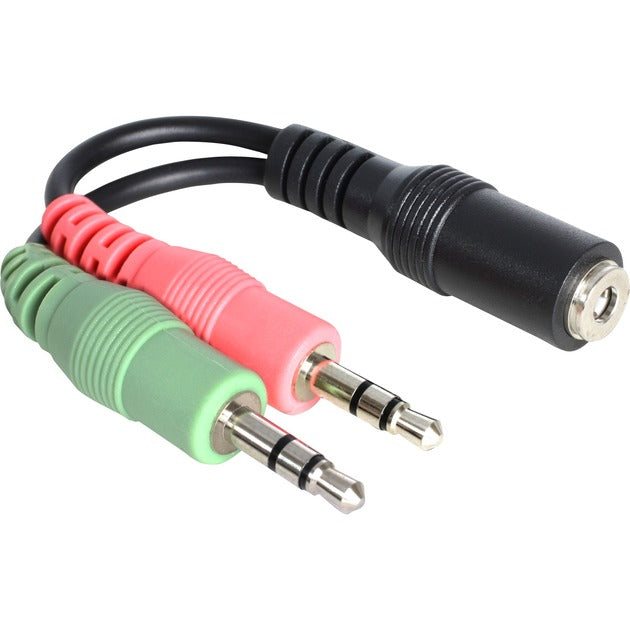 Delock headset adapter splitter cable (black, 65459, 0.12 meter)-0