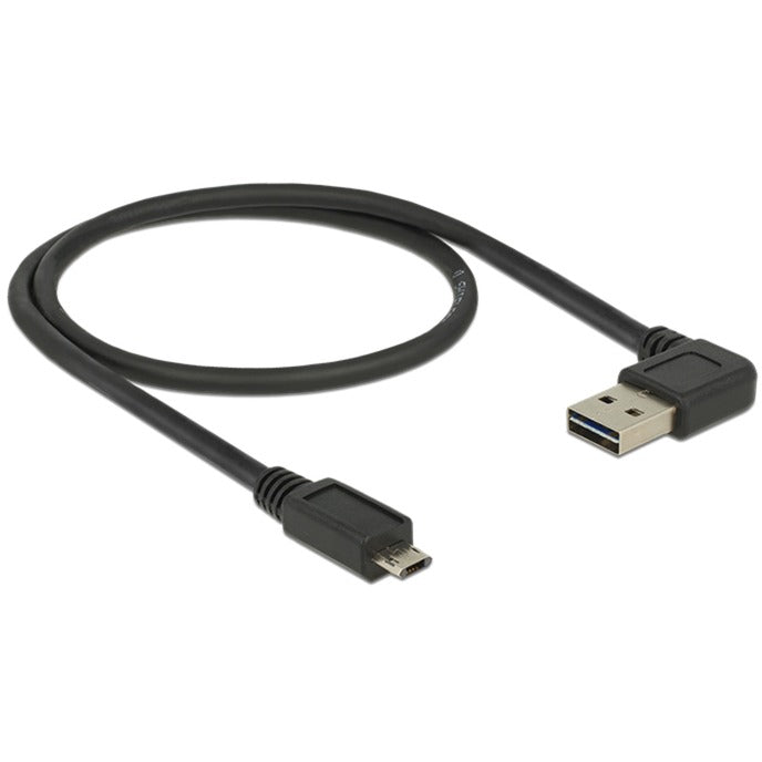Delock Easy-USB-A 2.0 Male > Easy-USB Micro-USB-B 2.0 Male Cable (Black, 0.5 meter)-0