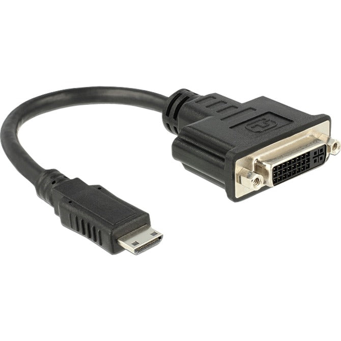 Delock mini HDMI > DVI-D adapter (black, 0.2 meter)-0