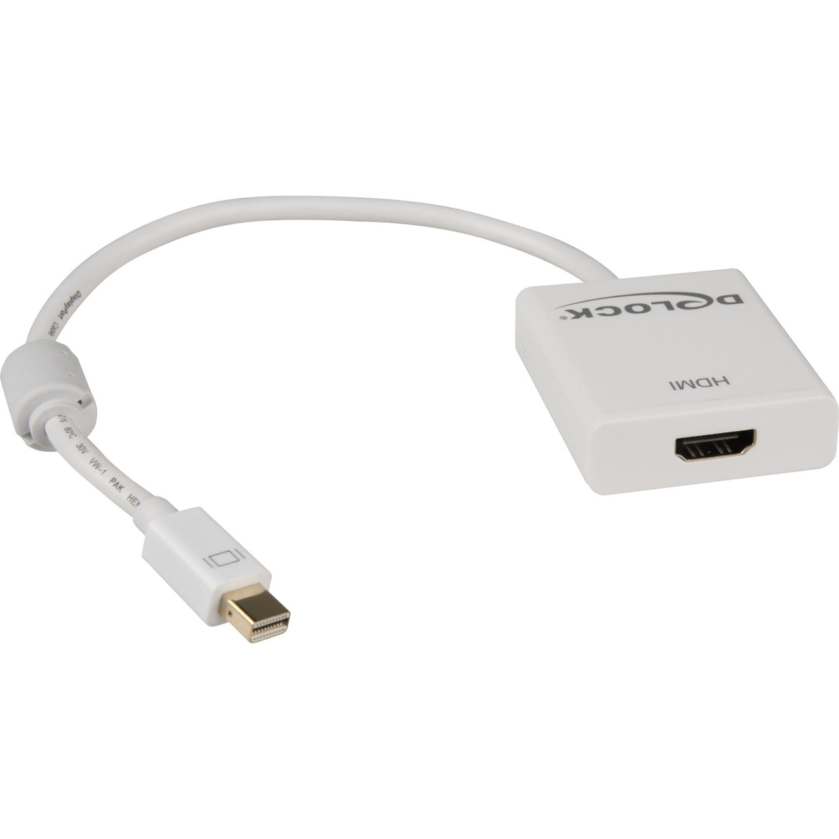 Delock mini DisplayPort > HDMI adapter (white, 0.2 meters, 4K)-0