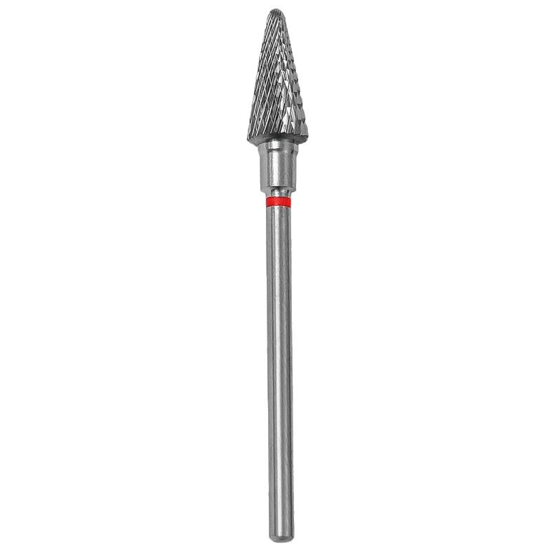 CARBIDE NAIL DRILL BIT, "CONE", RED, HEAD DIAMETER 6/14MM (FT71R060/14) (№82)- STALEKS™-0