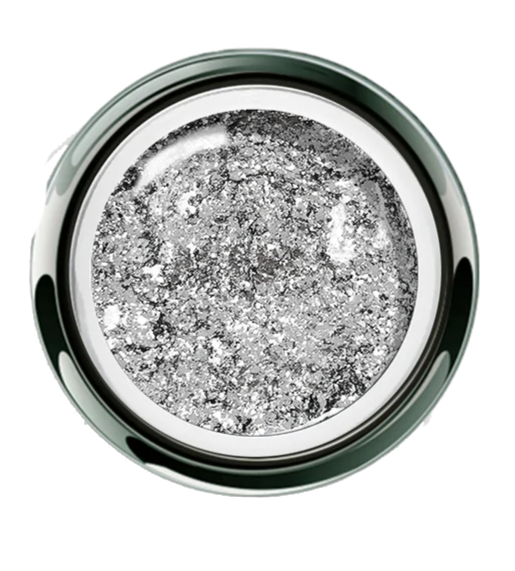 Akzentz - Gel Play - Glitz White Gold Leaf, 4g-0