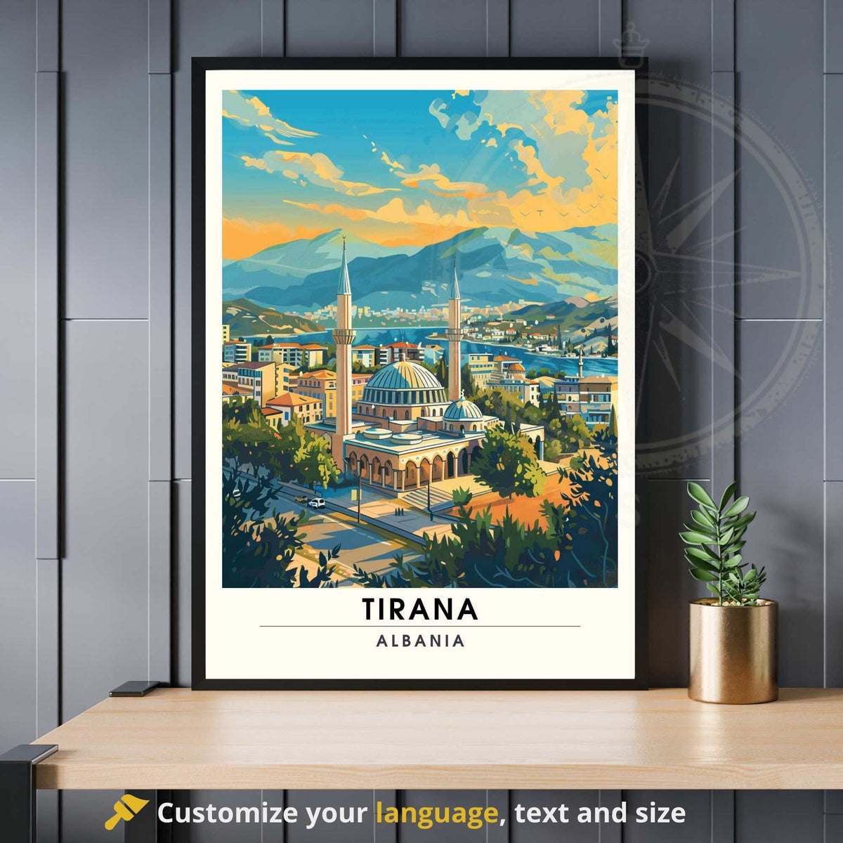 Affiche Tirana - impression de voyage Tirana, Albanie - Affiche Albanie-0