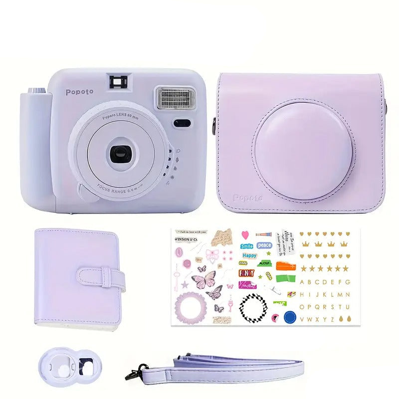 Instant Camera Gift Bundle with PU Case-0