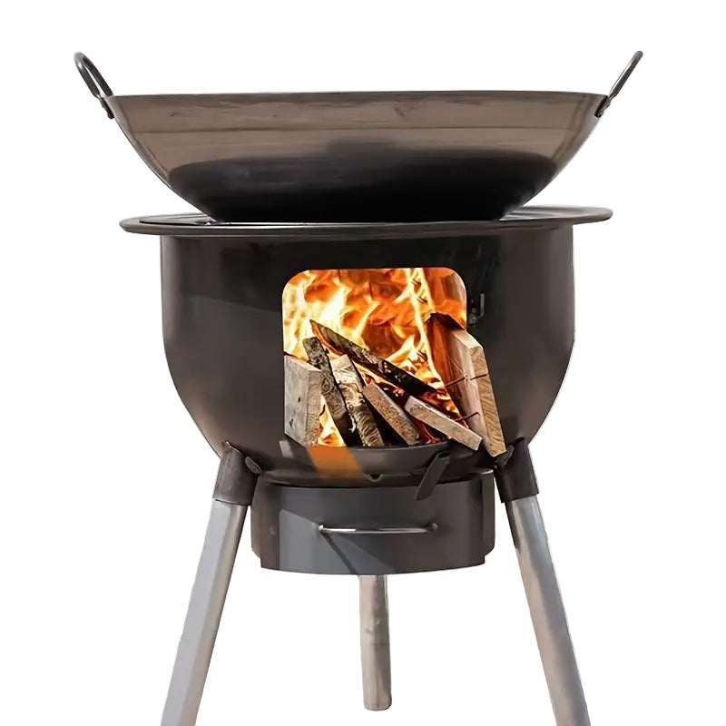 Portable Iron Camping Stove Wood Burning Outdoor — 10812201173331