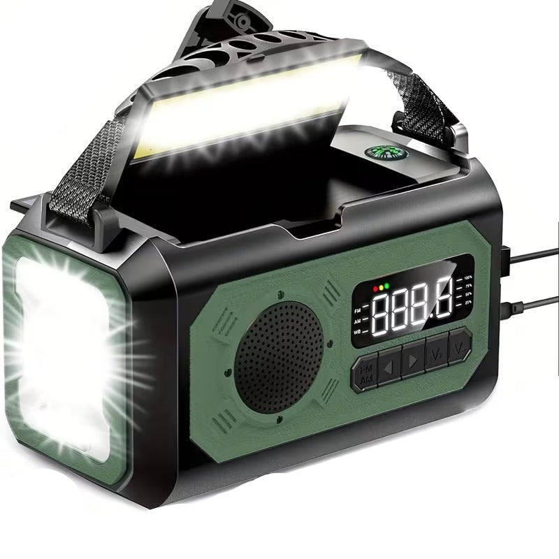 12000mAh Emergency Radio Solar Hand Crank Charger-0