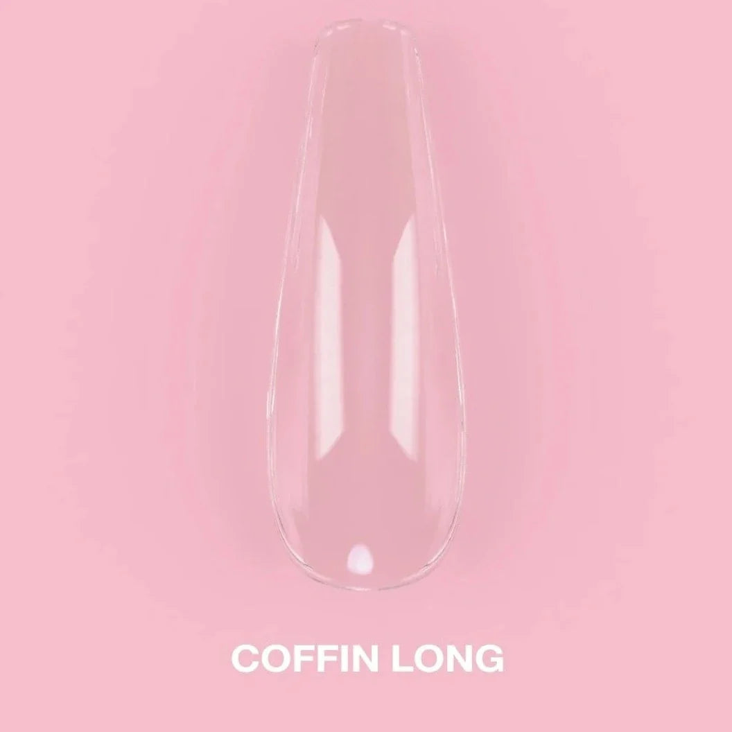 GEL TIPS COFFIN LONG (500PCS) - LUNA-0