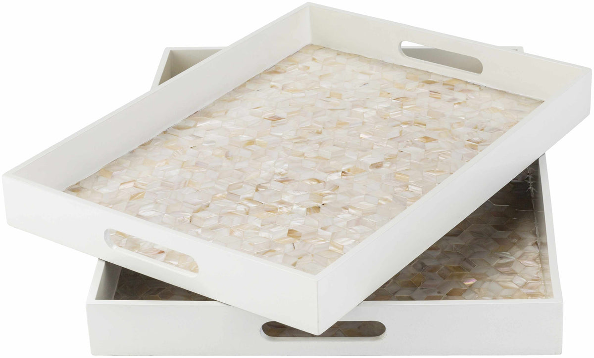 Leirfjord White Decorative Tray-0