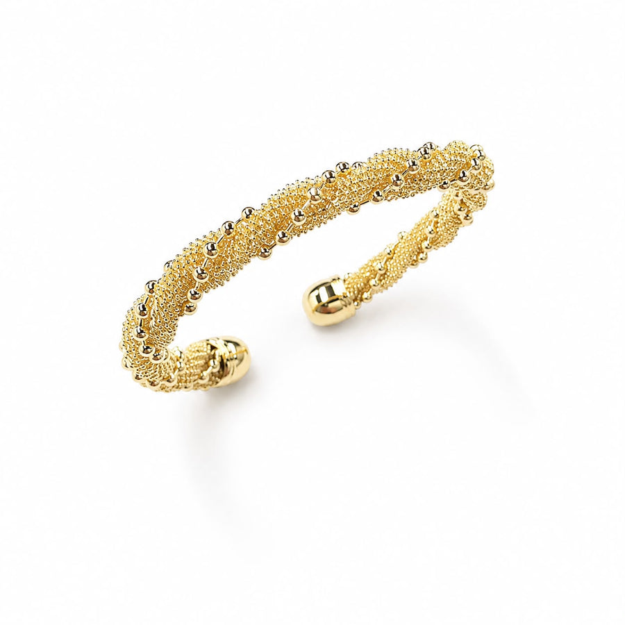 Textured Beaded Cuff Bracelet (B147)