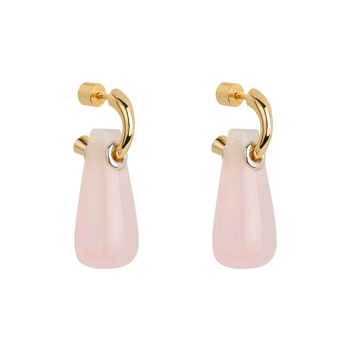 Rose Quartz Drop Earrings-0