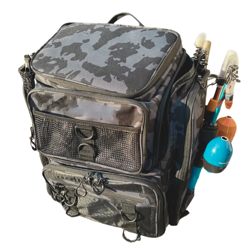 Fishing Backpack with Rod Holder