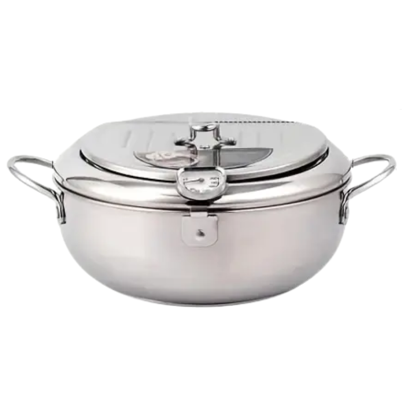 Tempura Fryer Pan with Thermometer-0
