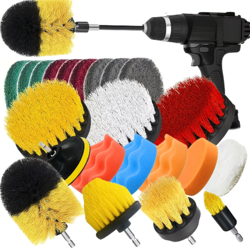 23-Piece Drill Brush Cleaning & Polishing Kit-0