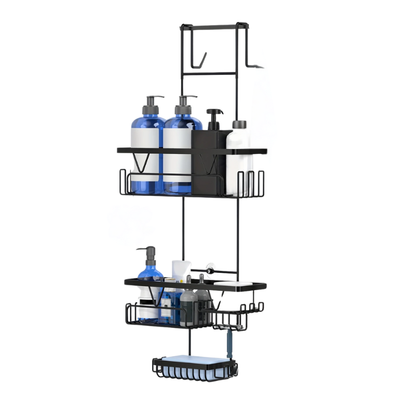 Door Shower Organizer Stainless Hanging Rack