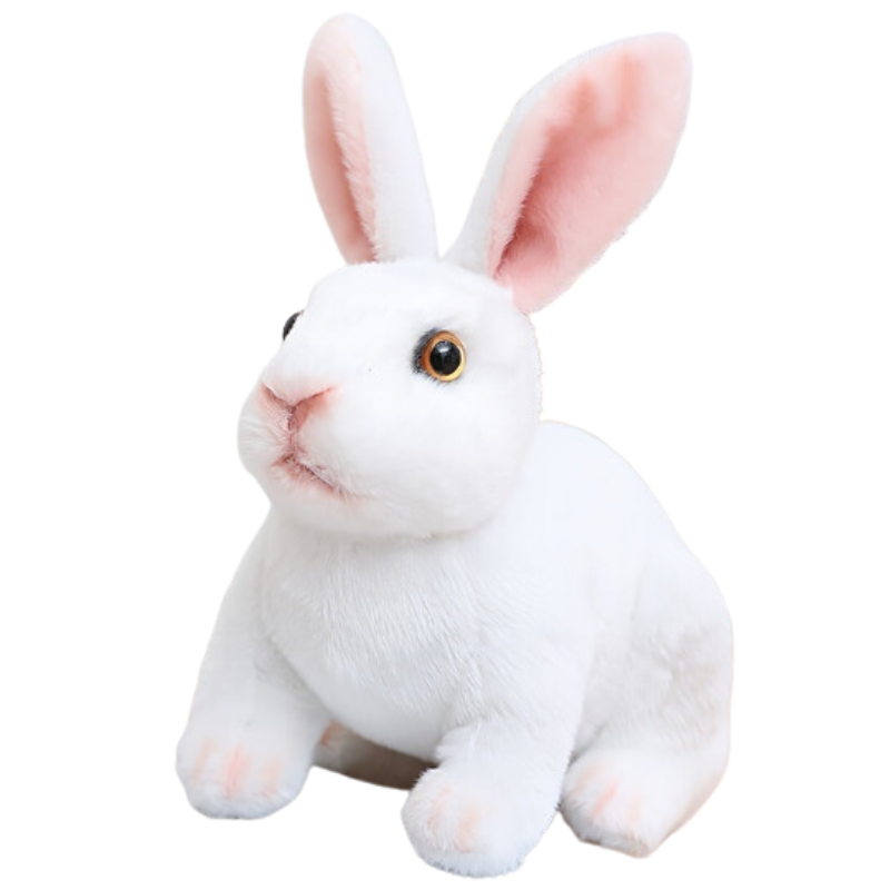 Lifelike Bunny Plush Toy Realistic Rabbit