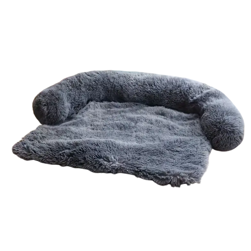 Pet Plush Sofa Bed with Neck Cushion-0