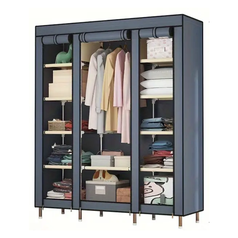 Metal Storage Wardrobe with Steel Frame (12-Tier) — 10813591683411
