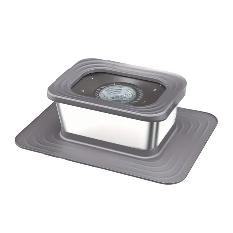 Dog Stainless Steel Water Bowl with Mat — 10807511155027