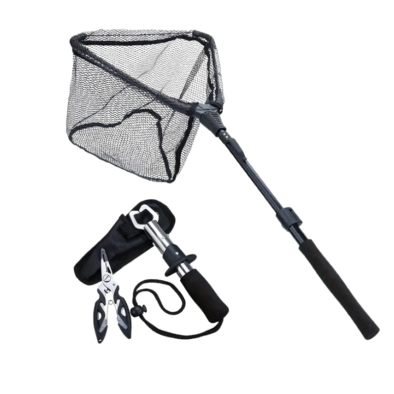 Fishing Net and Pliers Foldable Gear Set