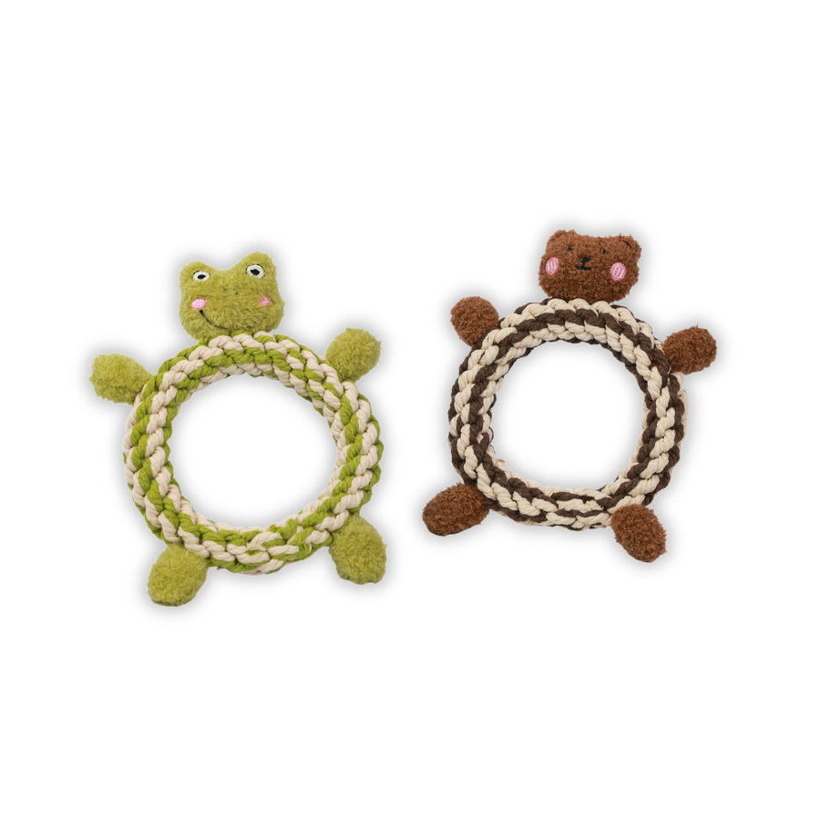 Daisy and Jasper Squeaky Plush Rope Toys