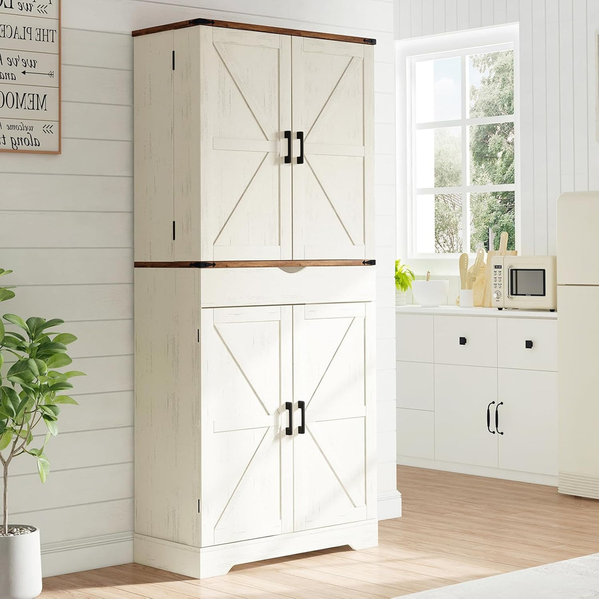 72'' Tall Kitchen Storage Pantry Cabinet -Yanosaku-5