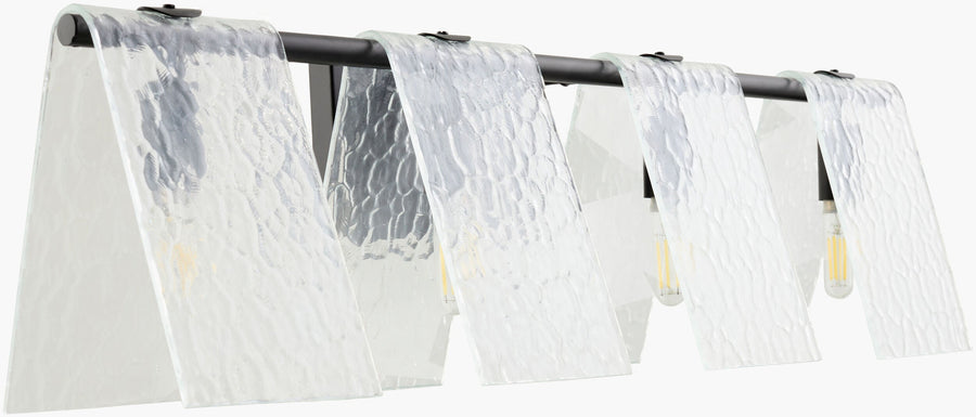 Rich Light Gray Modern Wall Sconce with glass details for hallway or bedroom lighting
