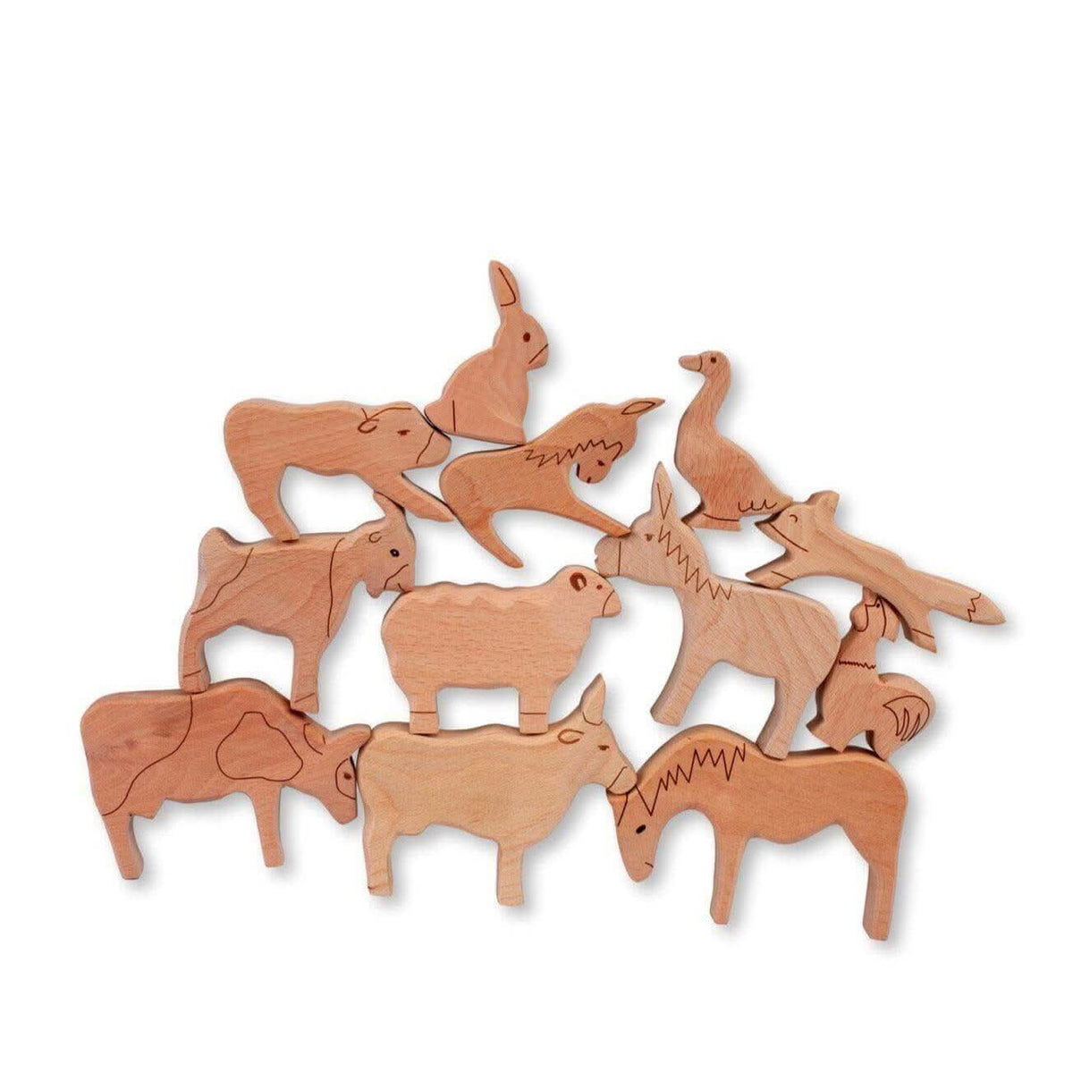 Wooden Farm Animals Set-0