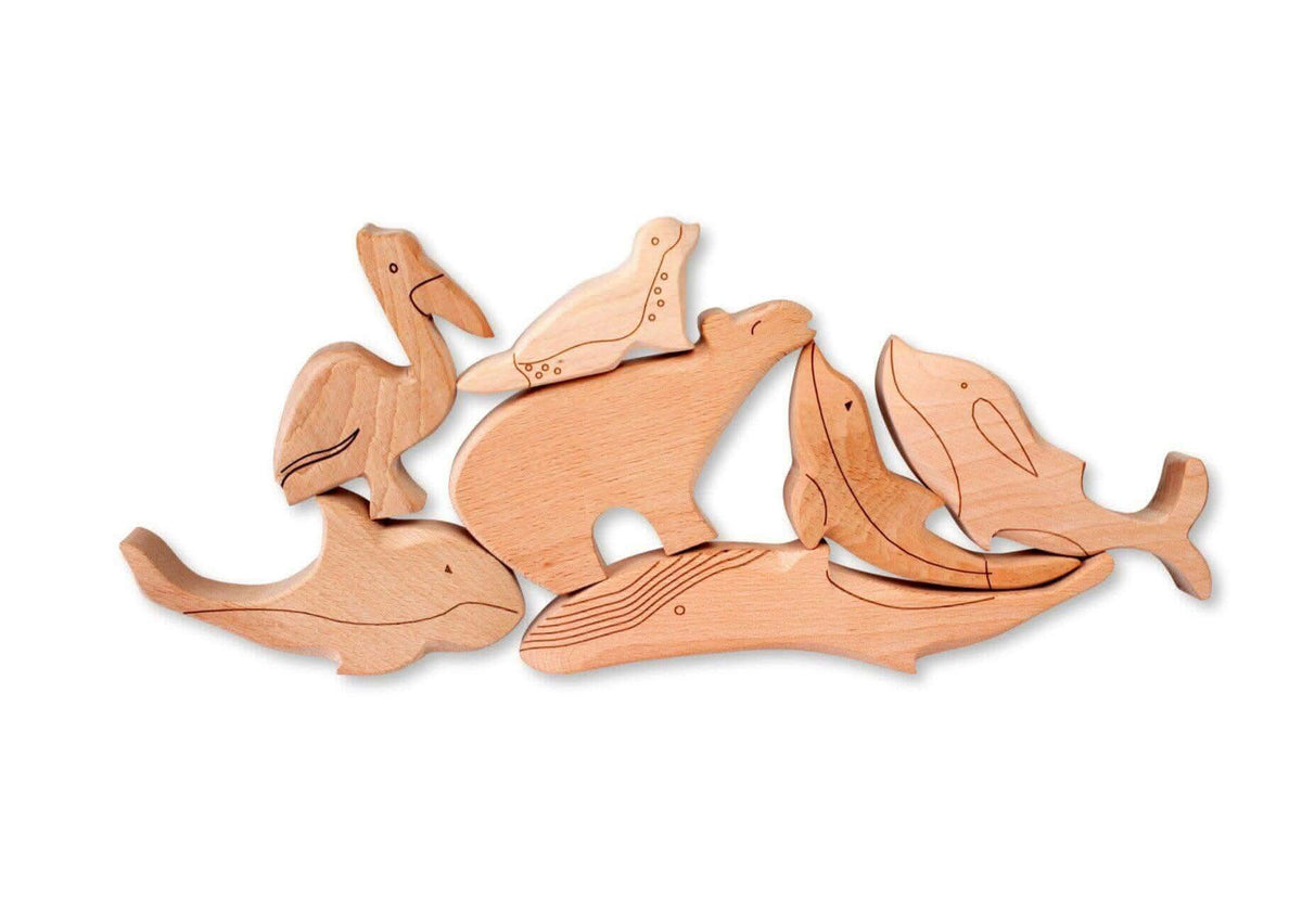 Wooden Ocean Animals Set-0