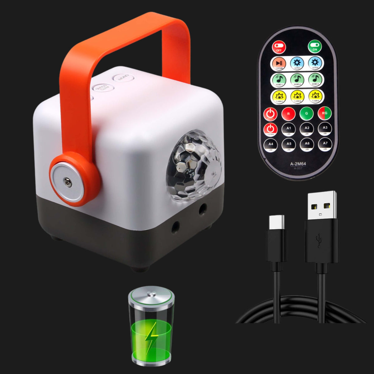 X17 MiniCube 2-in-1 Party Laser Lights Crystal Disco Ball with Remote-0