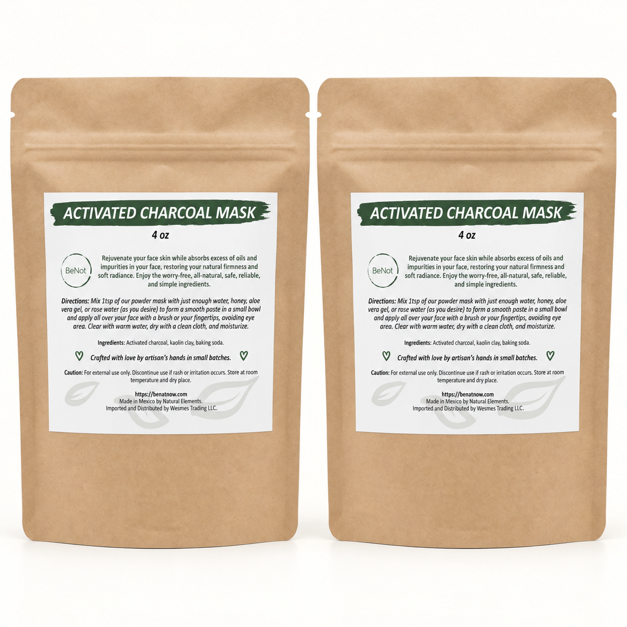 2-pack Activated Charcoal Facial Mask